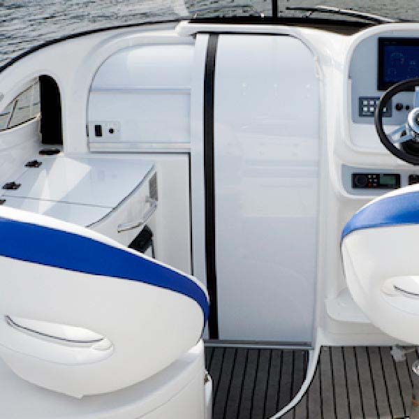 Solid White Lockable Cabin Door