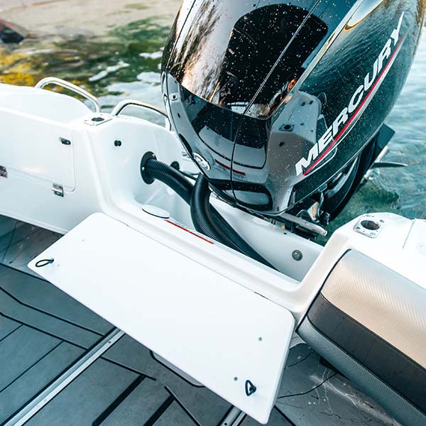 folding rear outboard well door